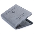 RFID-Blockierende Reisebrieftasche / Reisepasshülle - Grau