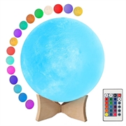RGB LED Mond Lampe / Nachtlicht YK2302 - 15cm, 1000mAh