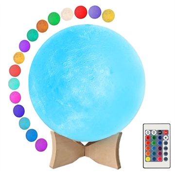 RGB LED Mond Lampe / Nachtlicht YK2302 - 15cm, 1000mAh