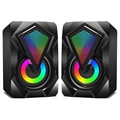 RGB Stereo Gaming Lautsprechern X2 - 2x3W - Schwarz