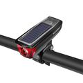 ROCKBROS HJ-052 Fahrrad-Vorderlicht Solarladegerät Fahrradlicht mit Klingel - Schwarz/Rot