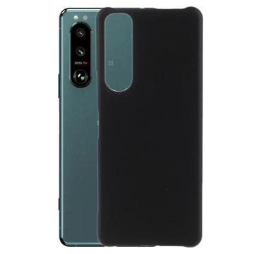 Sony Xperia 5 III Gummierter Kunststoff Cover - Schwarz