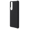 Sony Xperia 5 III Gummierter Kunststoff Cover - Schwarz