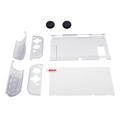 SW369 6-in-1 Clear Case Kit für Nintendo Switch, Anti-Scratch Shell Cover mit Displayschutzfolie und Grip Caps