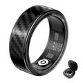 SY02 Kohlenstofffaser-Muster Smart Ring - Größe: 21.5mm - Schwarz
