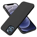 Saii Premium iPhone 14 Pro Max Liquid Silikonhülle - Schwarz