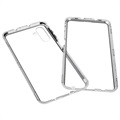 Samsung Galaxy A13 5G Magnetisches Cover mit Panzerglas - Silber