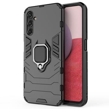 Samsung Galaxy A14/A14 5G Hybrid Case mit Ringhalterung - Schwarz