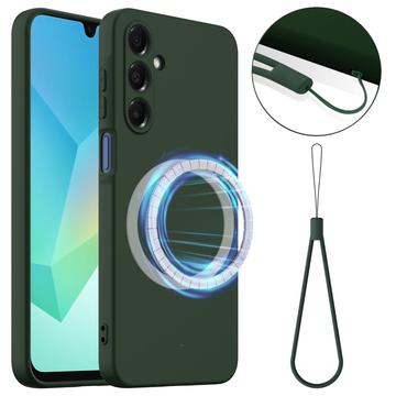 Samsung Galaxy A17 Liquid Silikonhülle - MagSafe-kompatibel - Dunkel Grün