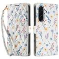 Samsung Galaxy A17/A26 Rhombisches Blumen Wallet Hülle - Bunte Blumen