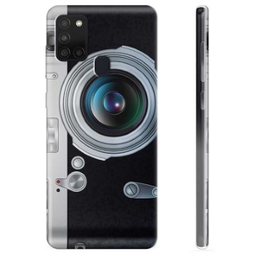 Samsung Galaxy A21s TPU Hülle - Retro-Kamera
