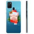 Samsung Galaxy A21s TPU Hülle - Winter Schweinchen