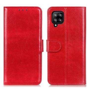 Samsung Galaxy A22 4G Wallet Hülle mit Magnetverschluss - Rot