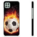 Samsung Galaxy A22 5G Schutzhülle - Fußball Flamme