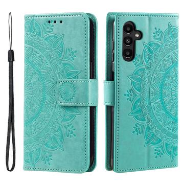 Samsung Galaxy A26 Mandala Serie Wallet Hülle - Grün
