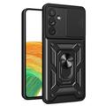 Samsung Galaxy A34 5G Drehring-Hybrid Hülle mit Kameraschutz - Schwarz