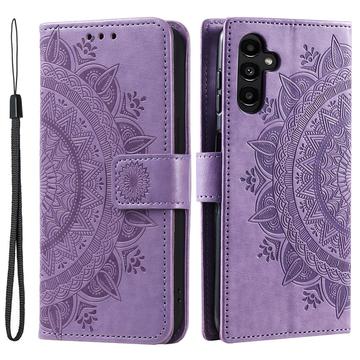 Samsung Galaxy A36 Mandala Serie Wallet Hülle - Purpur