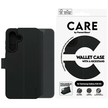 Samsung Galaxy A36 PanzerGlass Care Feature Wallet Hülle mit Ständer - Schwarz