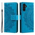 Samsung Galaxy A56 Mandala Serie Wallet Hülle - Blau