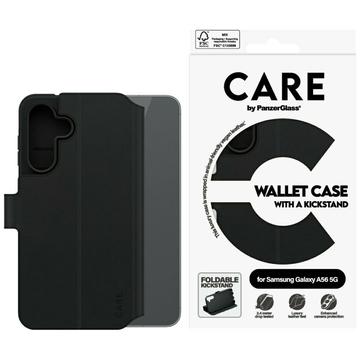 Samsung Galaxy A56 PanzerGlass Care Feature Wallet Hülle mit Ständer - Schwarz