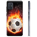 Samsung Galaxy A71 TPU Hülle - Fußball Flamme