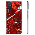 Samsung Galaxy A71 TPU Hülle - Roter Marmor