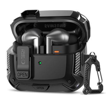 Samsung Galaxy Buds3/Buds3 Pro/Buds3 FE Tech-Protect Carbonox Hülle - Schwarz