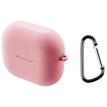 Samsung Galaxy Buds3 FE Silikonhülle mit Karabiner - Rosa
