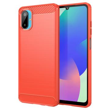 Samsung Galaxy M06/F06 5G Gebürstete TPU Hülle - Karbonfaser