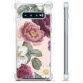 Samsung Galaxy S10 Hybrid Hülle - Romantische Blumen