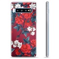 Samsung Galaxy S10+ TPU Hülle - Vintage Blumen