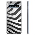 Samsung Galaxy S10+ TPU Hülle - Zebra