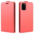 Samsung Galaxy S20 FE Vertikale Flip Case mit Kartensteckplatz - Rot