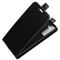 Samsung Galaxy S21 5G Vertikale Flip Case mit Kartensteckplatz - Schwarz