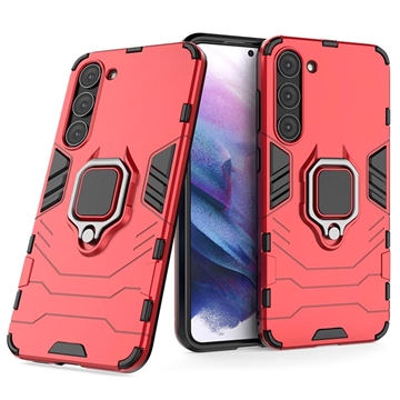 Samsung Galaxy S23 5G Hybrid Case mit Ringhalterung - Rot