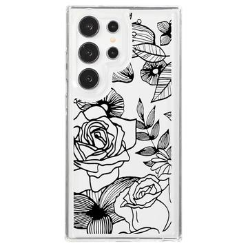 Samsung Galaxy S23 Ultra Fashion TPU Hülle - Rose Umriss