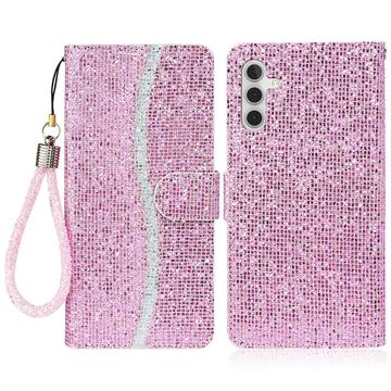 Samsung Galaxy S24 FE Stilvolle Glitzer Wallet Hülle