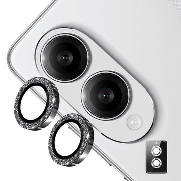 Samsung Galaxy S25 Edge Hat Prince Glitter Kameraobjektiv Panzerglas - 9H - Schwarz