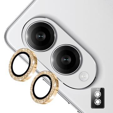 Samsung Galaxy S25 Edge Hat Prince Glitter Kameraobjektiv Panzerglas - 9H - Gold