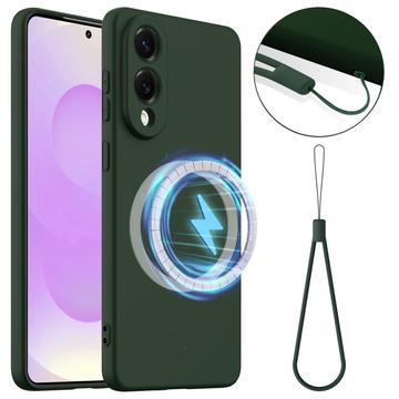 Samsung Galaxy S25 Edge Liquid Silikonhülle - MagSafe-kompatibel - Dunkel Grün