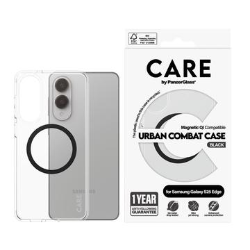 Samsung Galaxy S25 Edge PanzerGlass Care Transparent Urban Combat Hülle - MagSafe-kompatibel - Schwarz