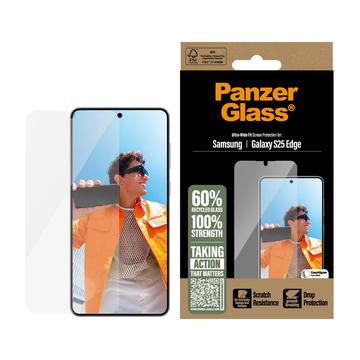 Samsung Galaxy S25 Edge PanzerGlass Ultra-Wide Fit EasyAligner Panzerglas - 9H - Durchsichtig