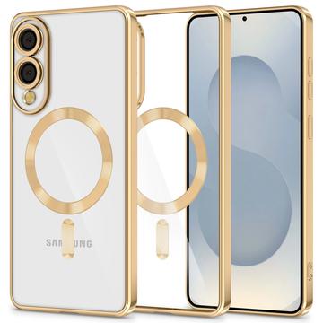 Samsung Galaxy S25 Edge Tech-Protect MagFlex Hülle - MagSafe-kompatibel - Klar / Gold