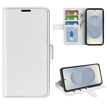 Samsung Galaxy S25 Edge Wallet Schutzhülle mit Magnetverschluss - Weiß