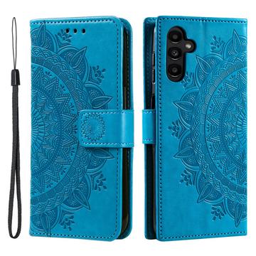 Samsung Galaxy S25 FE Mandala Serie Wallet Hülle - Blau