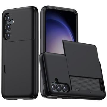 Samsung Galaxy S25 Hybrid-Hülle mit Verschiebbarem Kartensteckplatz