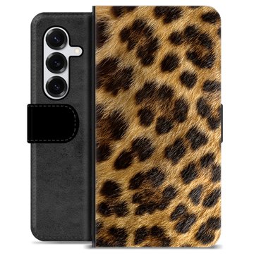Samsung Galaxy S25+ Premium Schutzhülle mit Geldbörse - Leopard