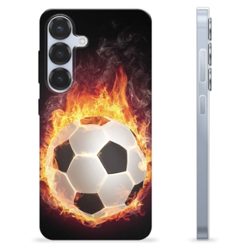 Samsung Galaxy S25 TPU Hülle - Fußball Flamme