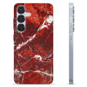 Samsung Galaxy S25 TPU Hülle - Roter Marmor