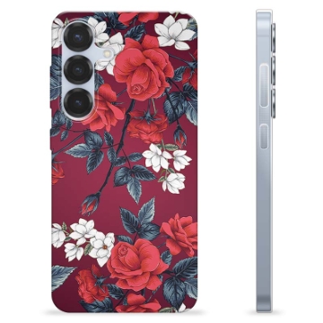 Samsung Galaxy S25 TPU Hülle - Vintage Blumen